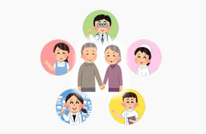 つながるチームが、暮らしをまるごと支える。専門職・ご家族と連携しながら、その人らしい生活をチームで守ります。